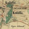 Kobylé (Kobilla) | Kobylé na otisku mapy stabilního katastru vsi z roku 1841