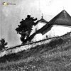 Bražec - kostel sv. Bartoloměje | kostel sv. Bartoloměje na Kostelní Horce od východu na historickém snímku z doby před rokem 1945