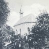 Dalovice - kaple Panny Marie Utěšitelky | závěr pseudorománské kaple na snímku z roku 1901