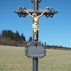 Mirotice - Tschebaský kříž | nový vrcholový litinový kříž - březen 2017