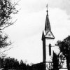 Březová - kostel Jména Panny Marie | přední část kostela před rokem 1945