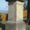 Chlum - socha sv. Jana Nepomuckého | podstavec s věnovacím nápisem - duben 2016