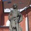 Valeč - socha sv. Jana Křtitele | kopie sochy sv. Jana Křtitele - únor 2012