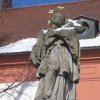 Valeč - socha sv. Jana Nepomuckého | vrcholová figurální plastika - únor 2011
