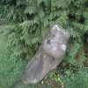Březová - socha sv. Jana Nepomuckého | plastika poničená vodní erozí - listopad 2012