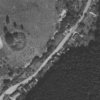 Dubina - tvrz | odlesněné tvrziště na leteckém snímkování z roku 1952