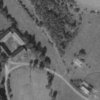Salajna - hospodářská usedlost čp. 12 | uzavřený dvorec čp. 12 na leteckém snímkování z roku 1952
