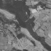 Radošov - hradiště Jazyk (Stengelberg) | hradiště Jazyk (Stengelberg) na leteckém snímku z roku 1952