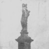 Chodov - socha sv. Šebestiána | socha sv. Šebestiána v Chodově na fotografii z doby kolem roku 1924