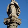 Chodov - sloup se sochou Panny Marie | vrcholová socha Panny Marie - leden 2014