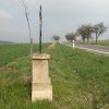 Močidlec - Strouhniklův kříž | obnovený Strouhniklův kříž při silnici na Kolešov - duben 2014