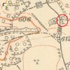 Skoky - muka sv. Petra a Pavla | muka sv. Petra a Pavla u Skoků na mapě 3. vojenského mapování z konce 19. století