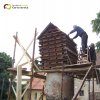 Vladořice - holubník | rozebírání konstrukce holubníku v rámci celkové rekonstrukce - červen 2012