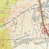 Dlouhá Ves - kaple | bývalá obecní kaple v Dlouhé Vsi na výřez topografické mapy z roku 1952