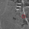Dlouhá Ves - kaple | zdevastovaná kaple v Dlouhé Vsi na snímku vojenského leteckého mapování z roku 1961