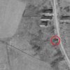 Dlouhá Ves - kaple | zdevastovaná kaple v Dlouhé Vsi na snímku vojenského leteckého mapování z roku 1964