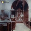 Staré Sedlo - kostel Nejsvětější Trojice | interiér kostela Nejsvětější Trojice na historické fotografii z počátku 20. století