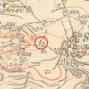 Skoky - železný kříž | kříž na mapě 3. vojenského mapování z počátku 20. století