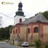 Horní Slavkov - kostel sv. Anny | zchátralý špitální kostel sv. Anny v Horním Slavkově od jihovýchodu - srpen 2002