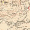 Vladořice - železný kříž | kříž na původním stanovišti při polní cestě do Mlýnců na mapě 3. vojenského mapování z počátku 20. století