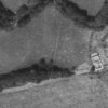 Mlyňany - Rábův mlýn | ruiny Rábova mlýna u Mlyňan na leteckém snímku vojenského leteckého mapování z roku 1952