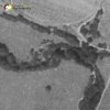 Dolánky - Dolánský mlýn | ruiny Dolánského mlýna u Dolánky před demolicí na leteckém snímku vojenského leteckého mapování z roku 1952