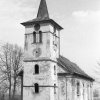 Louka - kostel sv. Václava | zdevastovaný kostel sv. Václava v roce 1984
