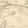Lažany - Michlův kříž | Michlův kříž při Komárovské cestě za Štědré na mapě 3. vojenského mapování topografické sekce ze 40. let 20. století