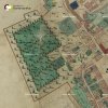 Žlutice - zámek | bývalý zámecký areál po demolici zámku na císařském otisku mapy stabilního katastru města Žlutice (Luditz) z roku 1841