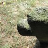 Komorní Dvůr - smírčí kříž | horní pohled na kamenný smírčí kříž pod Komorní hůrkou - září 2016