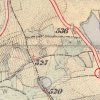 Pšov - Soweckenský kříž | Soweckenský kříž při silnici na Semtěš na mapě 3. vojenského fratišské-josefského mapování z let 1876-1878