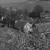 Pomezná - tvrz | kamenná věž tvrze ve dvoře usedlosti čp. 1 v Pomezné před rokem 1945