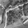 Šindelová - vysoká pec | areál bývalé vysokopecní hutě v Šindelové na snímku vojenského leteckého mapování z roku 1952
