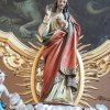 Kopanina - kostel sv. Jiří a sv. Jiljí | socha Nejsvětějšího Srdce Páně na oltáři - duben 2017