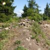 Bražec - hrad Kostelní Horka | vykácená plocha jádra bývalého hradu na Kostelní Horce během revizního archeologického výzkumu - červenec 2015