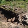 Bražec - hrad Kostelní Horka | odhalené konstrukce zaniklého hradu na Kostelní Horce během revizního archeologického výzkumu - červenec 2015