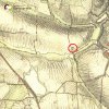 Pšov - Polní kříž | Polní kříž u Pšova na mapě 2. vojenského františkovo mapování z z roku 1846