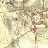 Pšov - železný kříž | železný kříž na rozcestí na jižním okraji obce Pšov na mapě 2. vojenského františkovo mapování z roku 1846