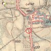 Pšov - železný kříž | železný kříž na rozcestí na jižním okraji obce Pšov na mapě 3. vojenského františko-josefského mapování z roku 1879