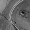 Víska - kostel sv. Petra a Pavla | kostel sv. Petra a Pavla na hřbitově nad osadou Víska na snímku vojenského leteckého mapování z roku 1952