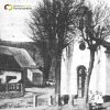 Bošířany - kaple sv. Anny | pseudorománská obecní kaple sv. Anny na návsi v Bošířanech na historické fotografii z doby před rokem 1945