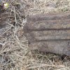Činov - železný kříž | zbytek profilované hlavice žulového podstavce zničeného kříže u Činova - březen 2017