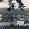 Jelení (Hirschenstand) | obec Jelení (Hirschenstand) s farním kostelem od západu na historické pohlednici od Ruperta Fuchse z roku 1927