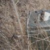 Žalmanov - Dvorský kříž | hlavice podstavce se zbytkem ulomeného litinového vrcholového kříže - březen 2017