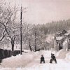 Pernink (Bärringen) | dětské zimní radovánky v Perninku na historické pohlednici z doby druhé světové války