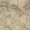 Číhaná - Kluppův kříž | Kluppův kříž u Číhané na mapě 3. vojenského františko-josefského mapování z roku 1878
