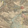 Dvory - železný kříž | železný kříž u Dvorů na mapě 3. františko-josefského vojenského mapování z roku 1878