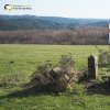 Pávice - Garkischův kříž | rozvalený Garkischův kříž s ohrazením na bývalém rozcestí uprostřed polí západně od vsi Pávice - březen 2017 
