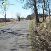 Těšetice - železný kříž | torzo pískovcového podstavce železného kříže ve svahu nad silnicí do Bochova - březen 2017