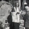 Damice - pomník obětem 1. světové války | farář Josef Winter z Krásného Lesa během svěcení pomníku dne 21. června 1936